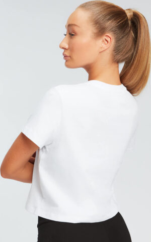 MP  MP dámské zkrácené tričko s krátkým rukávem Essentials – Bílé - XL